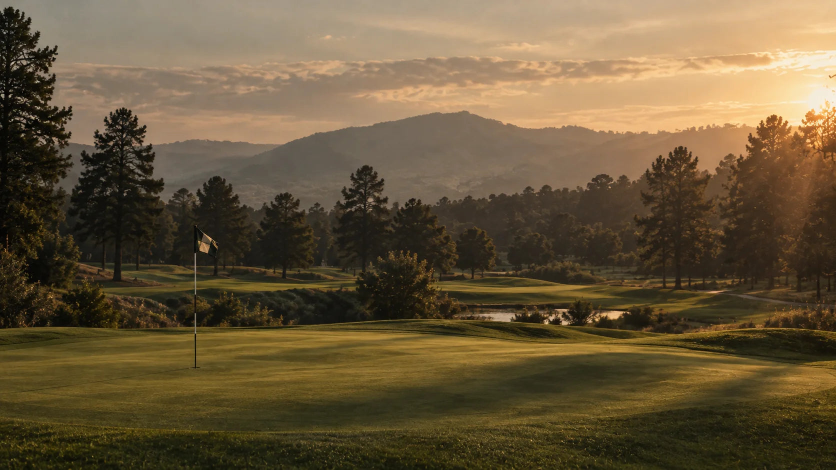 Last light across the fairway